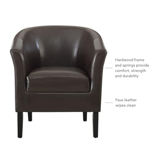 Stylish Brown Simon Club Chair for Home Decor