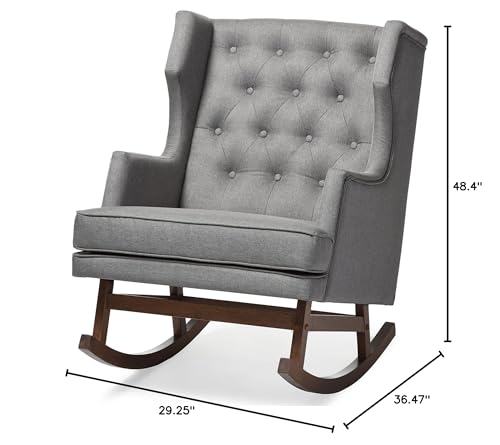 Stylish Grey Rocking Chairs by Baxton Studio