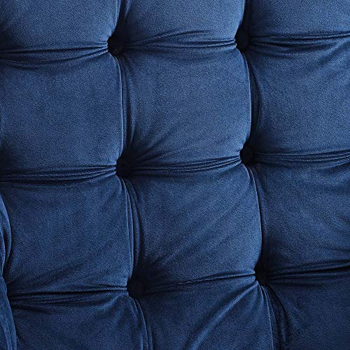 Navy Velvet Tufted Lounge Chair by Modway