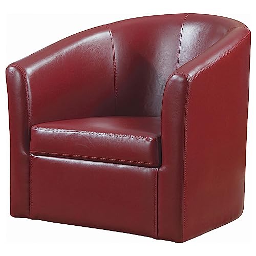 Red Turner Sloped Arm Accent Swivel Chair
