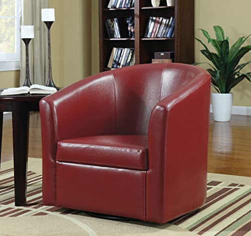 Red Turner Sloped Arm Accent Swivel Chair