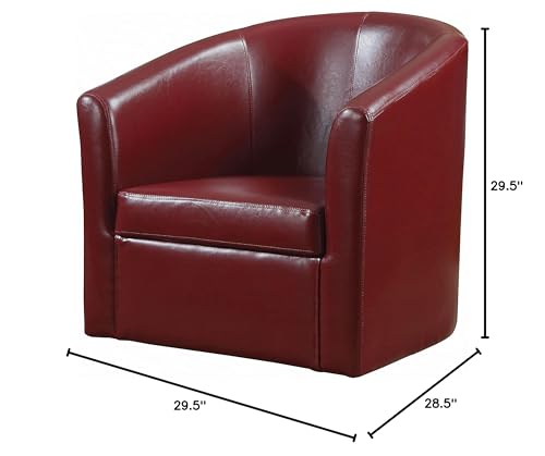 Red Turner Sloped Arm Accent Swivel Chair