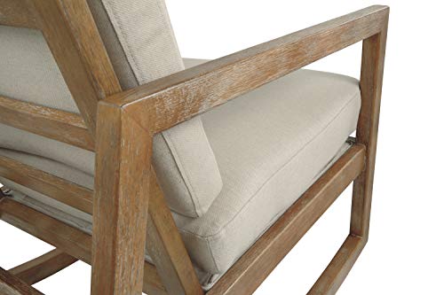Novelda Coastal Upholstered Accent Chair in Beige