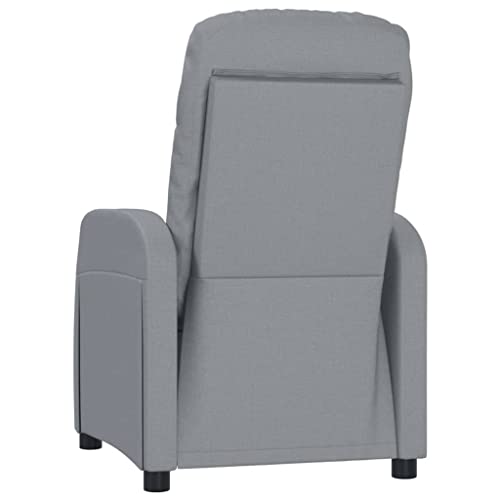 Light Gray Reclining Chair with Adjustable Headrest