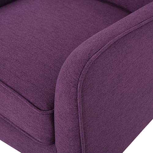 Felicity Mid-Century Purple Fabric Arm Chairs Set
