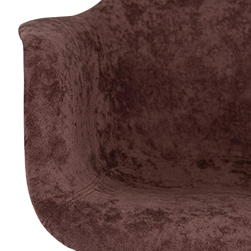 Coffee Brown Velvet Eiffel Accent Chairs Set of 2
