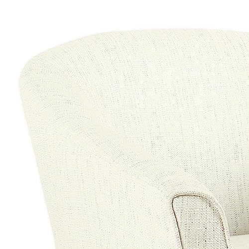 Stylish Black and White Barrel Accent Chair