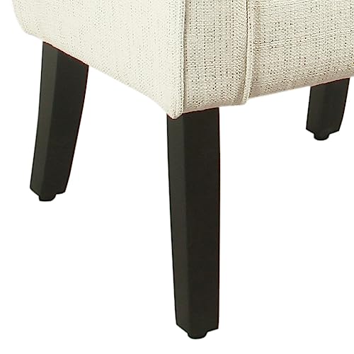Stylish Black and White Barrel Accent Chair