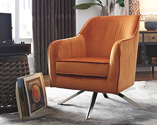 Eclectic 360 Swivel Accent Chair in Orange