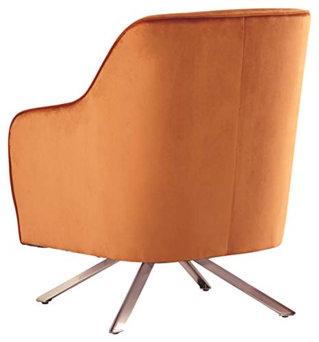 Eclectic 360 Swivel Accent Chair in Orange