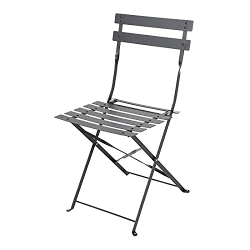 Bolero Pavement Black Steel Chairs for Indoor/Outdoor