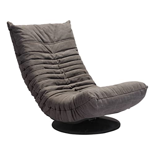 Modern Gray Down Low Swivel Chair