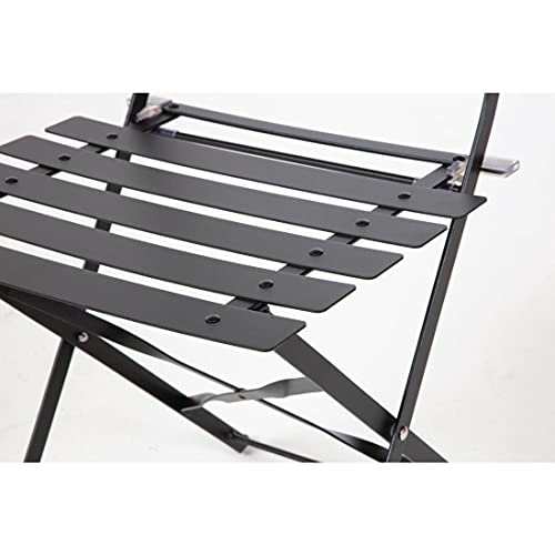 Bolero Pavement Black Steel Chairs for Indoor/Outdoor