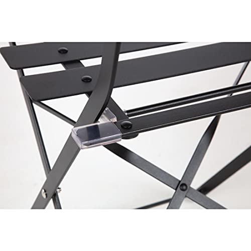 Bolero Pavement Black Steel Chairs for Indoor/Outdoor