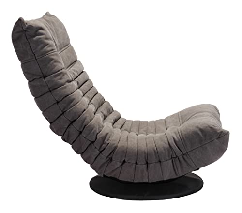 Modern Gray Down Low Swivel Chair
