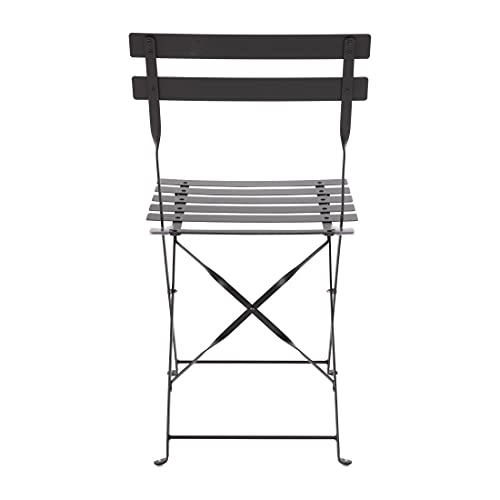 Bolero Pavement Black Steel Chairs for Indoor/Outdoor