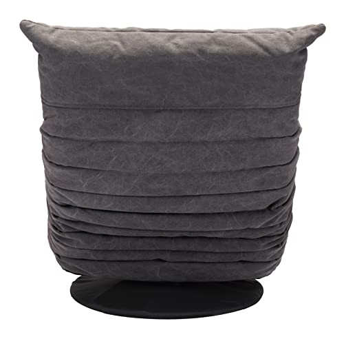 Modern Gray Down Low Swivel Chair