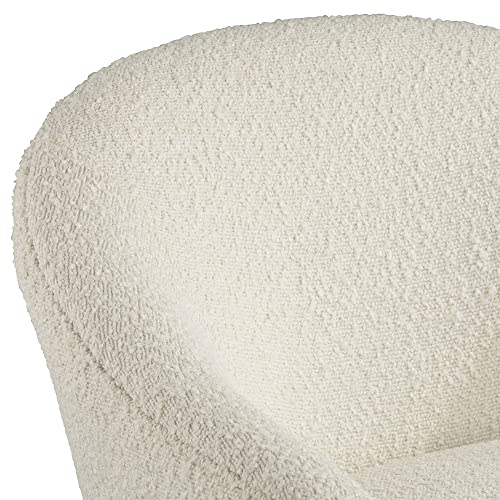 Lina White Sheep Accent Chair with Gold Legs