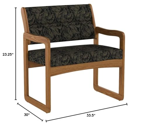 Wooden Bariatric Guest Chair in Medium Oak