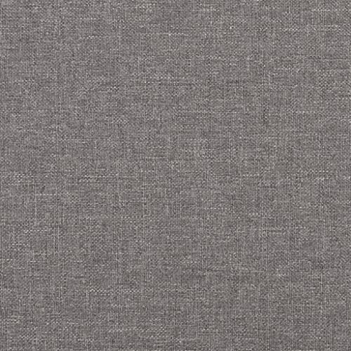 Light Gray Fabric Sofa Chair with Footstool