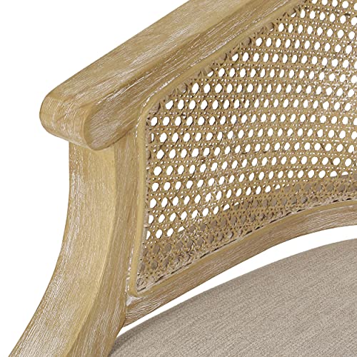 Steinaker Beige and Natural Accent Chair