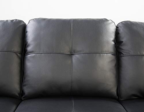 Luxurious 6-Seater Faux Leather Sectional Sofa Set