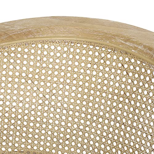 Steinaker Beige and Natural Accent Chair