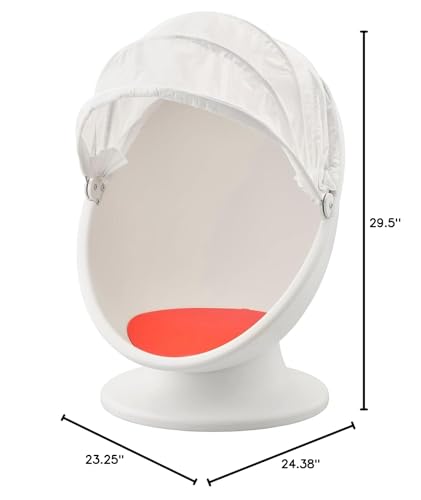 Stylish IKEA Ps Lömsk Swivel Chair in White & Red