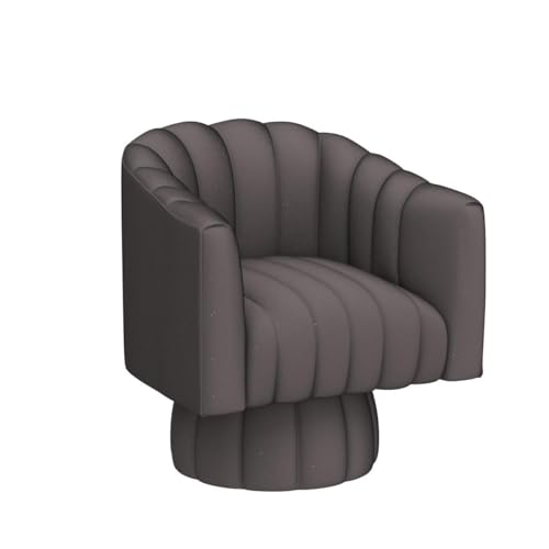 Mid-Century Modern Swivel Accent Chair in Grey