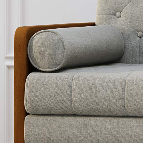 Mid Century Modern Beige Fabric Club Chair