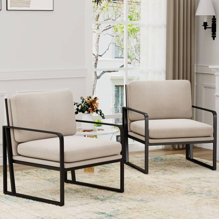 ALISH Modern Upholstered Accent Chairs - Set of 2