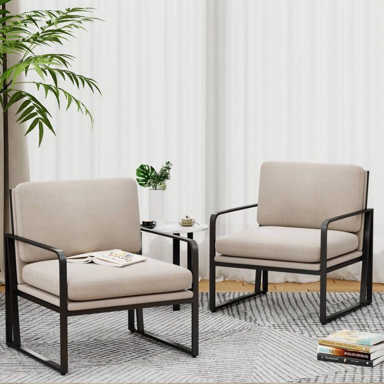 ALISH Modern Upholstered Accent Chairs - Set of 2