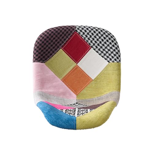 Patchwork Fabric Chair with Chrome Legs