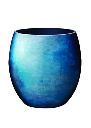 Blue Aluminum Stelton Stockholm Vase, Medium Horizon 21cm