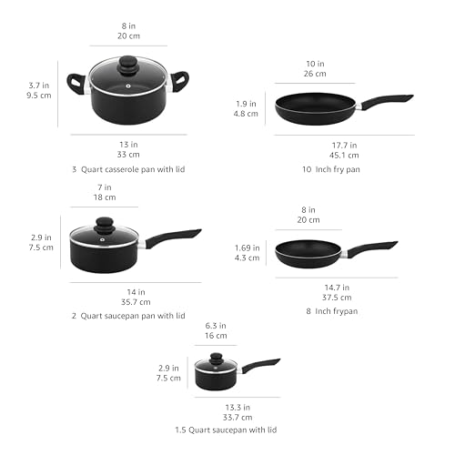 Non-Stick Cookware 8-Piece Set, Pots and Pans
