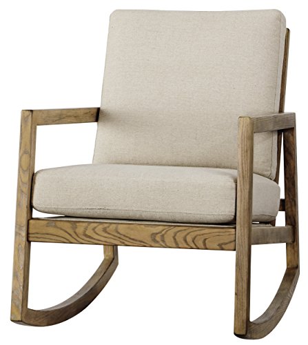 Novelda Coastal Upholstered Accent Chair in Beige