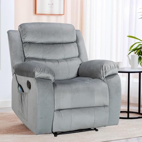 Grey Massage Recliner Chair with Remote Control