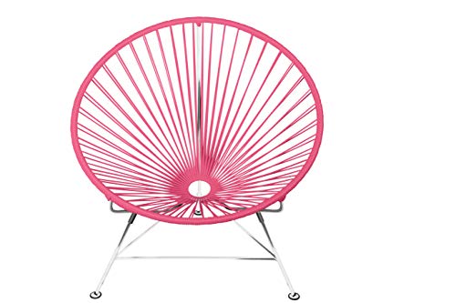 Pink Weave Chair on Chrome Frame by Innit
