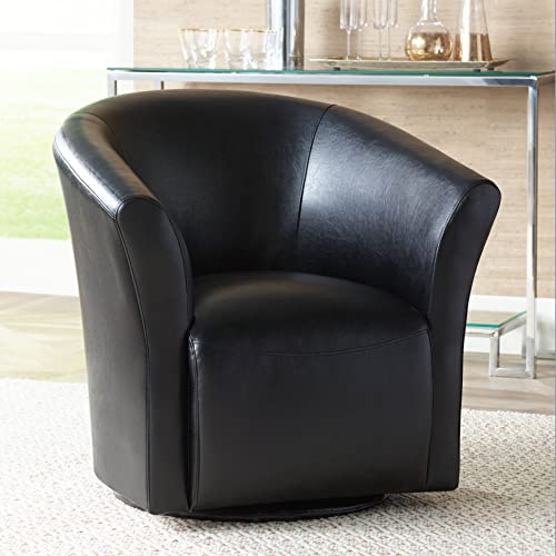 Rocket Rivera Black Swivel Accent Chair by Studio 55D