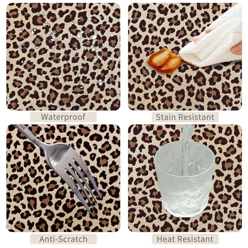 Leopard Safari Printed Tablecloth for Wildlife-Themed Parties