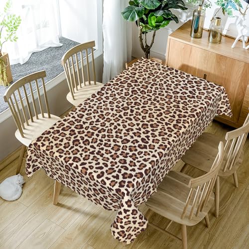 Leopard Safari Printed Tablecloth for Wildlife-Themed Parties