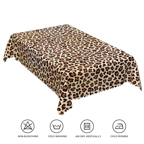 Leopard Safari Printed Tablecloth for Wildlife-Themed Parties