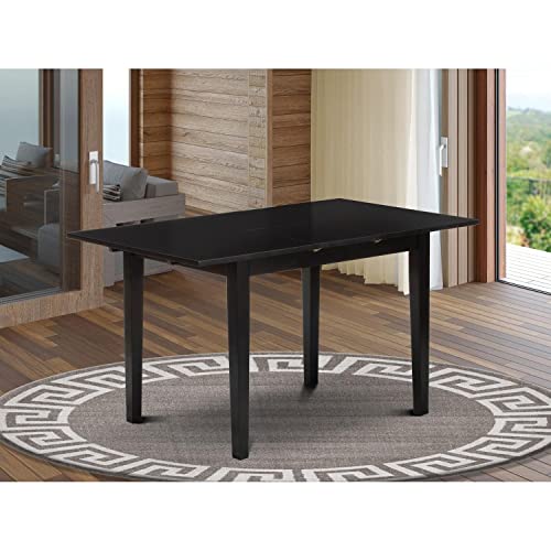 Norfolk Rectangle Dining Table with Butterfly Leaf in Black