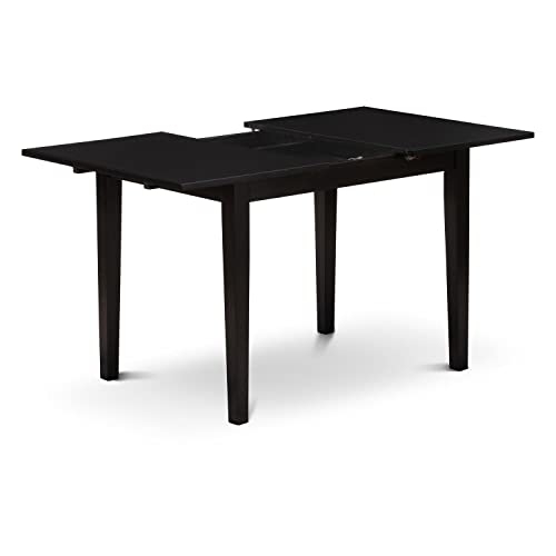 Norfolk Rectangle Dining Table with Butterfly Leaf in Black