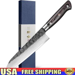 Japanese Kiritsuke Chef Knife with Pakkawood Handle