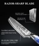 8.5 Inch Kiritsuke Knife, Japanese Alloy Steel