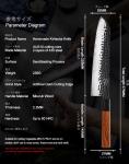 Luxury Handmade Japanese Kiritsuke Kitchen Knife