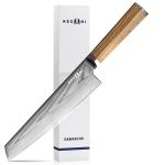 8" Damascus Kiritsuke Knife with Olive Wood Handle