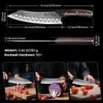 8.2-Inch Japanese Kiritsuke Knife with Damascus Steel