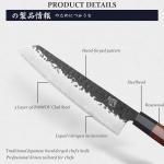 9-Inch Kiritsuke Chef Knife with Rosewood Handle